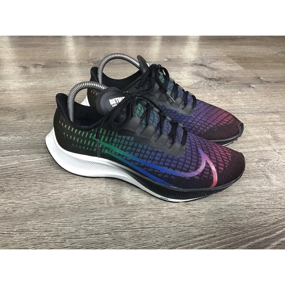 Nike Air Zoom Pegasus 37 'Be True' Black/Multicolor CZ5923-001 Women's Size 8.5